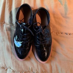 patent leather oxfords